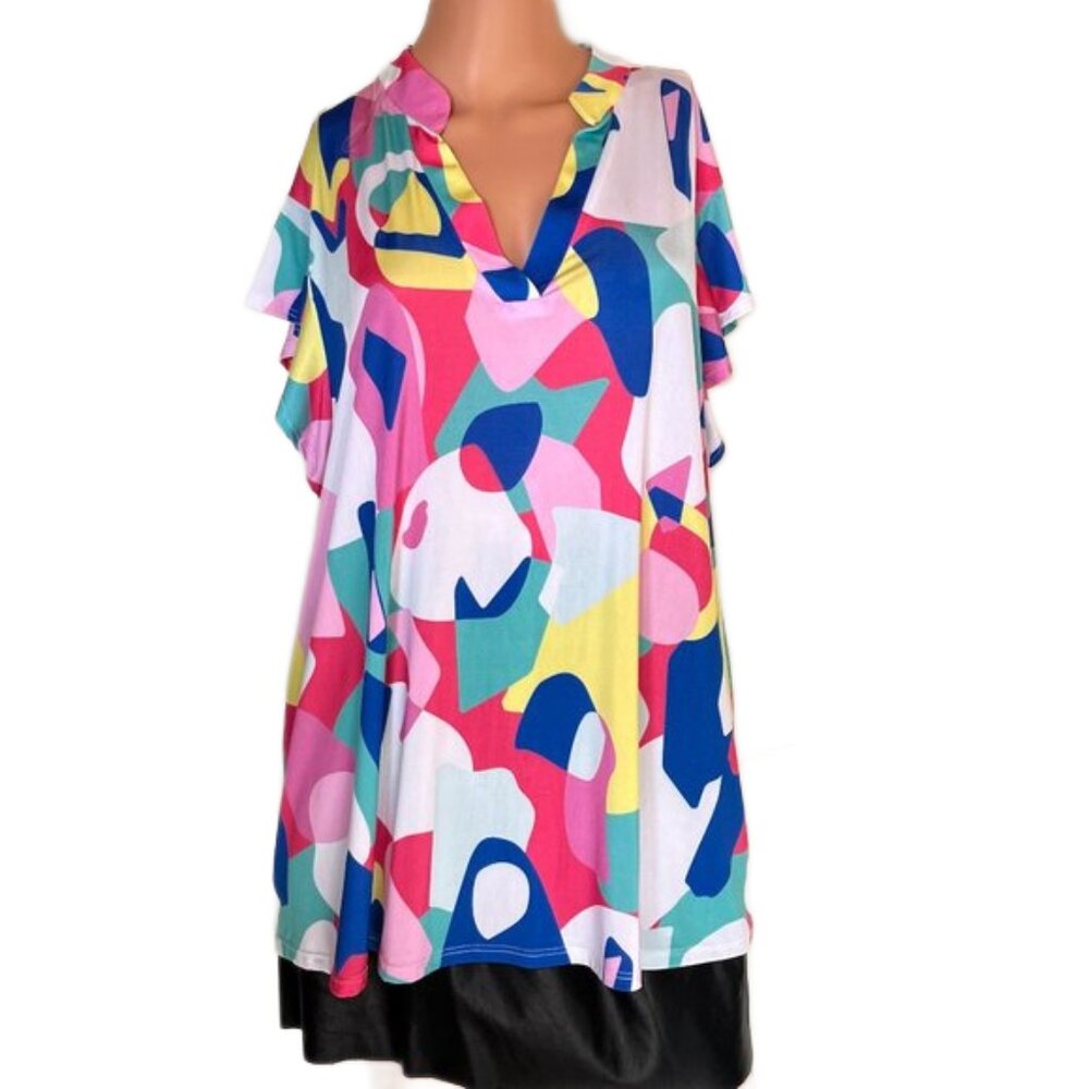Hesed  Cap Sleeve Spring Easter Shirt     Size 3X     NWT